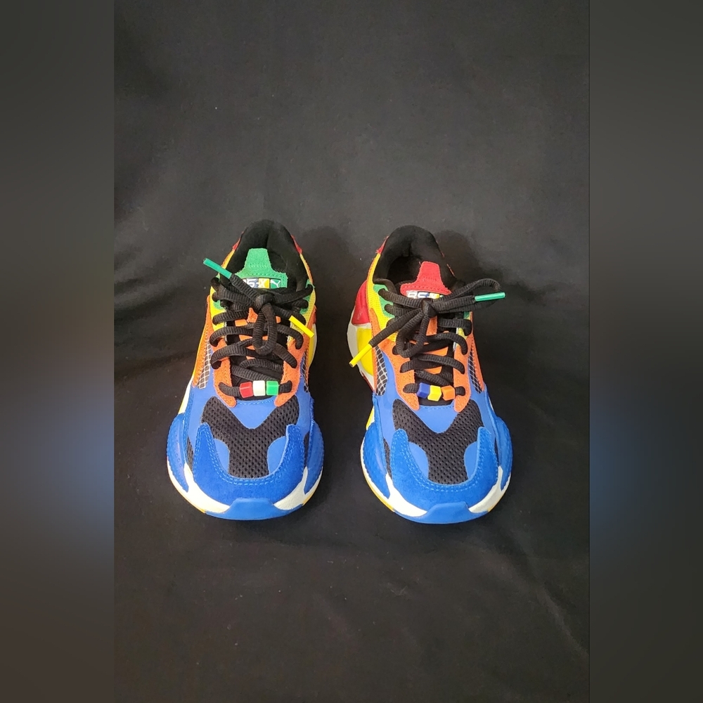 Puma RS-X3 Rubik's Cube Sneakers in Palace Blue-High Risk Red Size EUR 37 - Picture 3 of 16